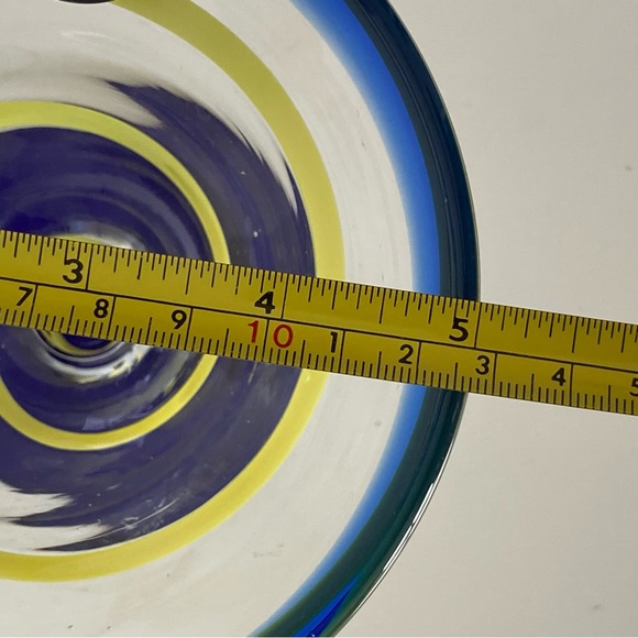 COPY - Kosta Boda Hand Blown Margarita Martini Glass Royal Caribbean Blue Green… - Picture 12 of 15